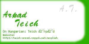 arpad teich business card